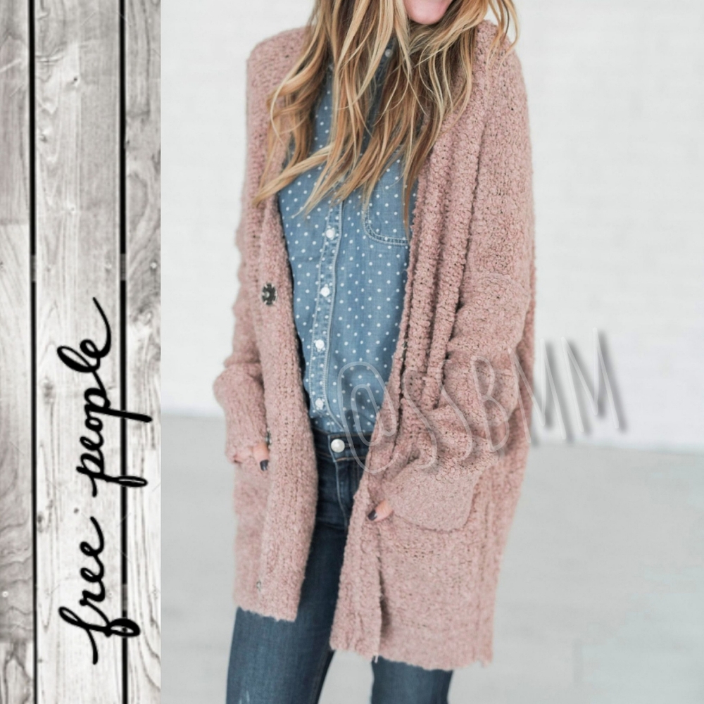 Free People ❤ Blush Cardigan